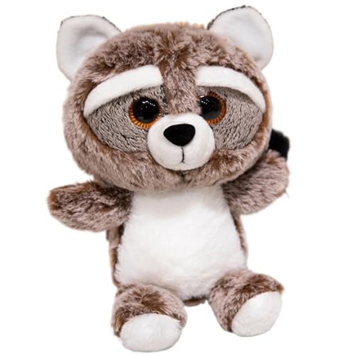 KUKUShining Süßes Waschbär Plüschtier Mit Weichem Schwanz, Kuscheltierpuppe Kuschelkissen Plüschtier for Jungen Und Mädchen Geburtstagsgeschenke(Brown,20cm/7.8in) von KUKUShining