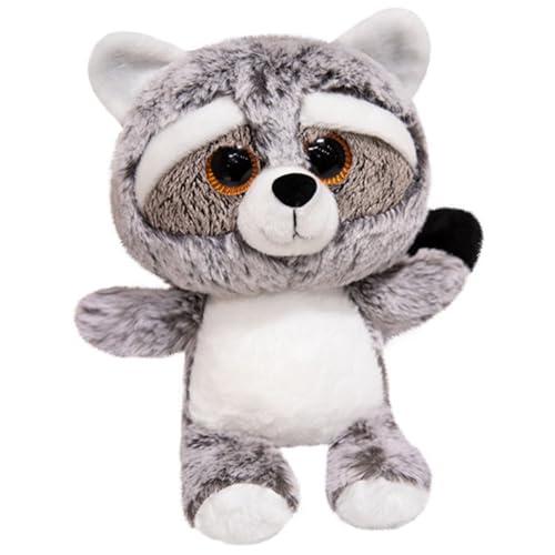 KUKUShining Süßes Waschbär Plüschtier Mit Weichem Schwanz, Kuscheltierpuppe Kuschelkissen Plüschtier for Jungen Und Mädchen Geburtstagsgeschenke(Gray,20cm/7.8in) von KUKUShining