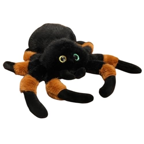 KUKUShining Tarantel Plüschtier, Weiches Kuscheliges Stofftier Puppe Dekoratives Umarmungskissen Spinnen Plüschtier Spielzeug Geschenke Für Kinder(Brown) von KUKUShining