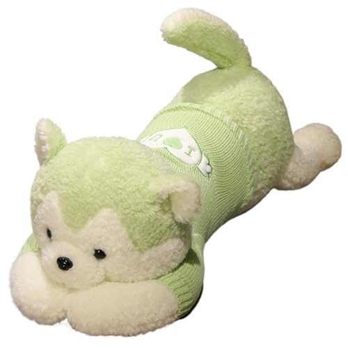KUKUShining Teddy Hund Plüsch, Süßes Weiches Hundekissen Mit Pullover Kuscheltier Kissen Cartoon Plüschtier Geschenk Für Geburtstag(Green) von KUKUShining