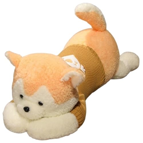 KUKUShining Teddy Hund Plüsch, Süßes Weiches Hundekissen Mit Pullover Kuscheltier Kissen Cartoon Plüschtier Geschenk Für Geburtstag(Yellow) von KUKUShining