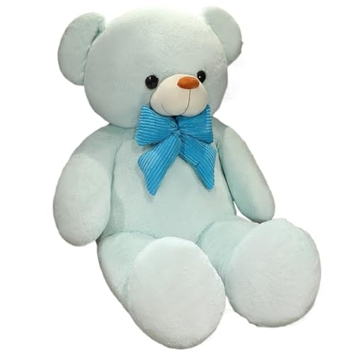 KUKUShining Teddybär Plüsch, Kuschelige Stofftiere Puppen Mit Fliege Weiche Teddys Plüsch Spielzeug Geschenke Für Kinder Heimdekoration(Blue) von KUKUShining