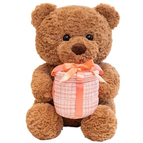 KUKUShining Teddybär Plüsch, Süße Stofftiere Puppen Mit Geschenkbox Weiches Kuscheliges Plüsch Spielzeug for Kinder Valentinstag Geburtstag(Gift,40cm/15.7in) von KUKUShining