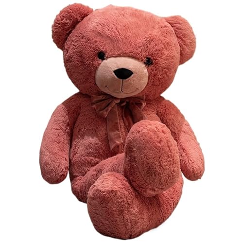 KUKUShining Teddybär Plüsch, Weiche Stofftiere Puppen Mit Fliege Kawaii Bären Spielzeug Geburtstagsgeschenke Für Kinder Mädchen Jungen(Red) von KUKUShining