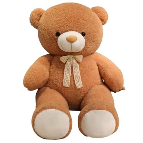 KUKUShining Teddybär Plüschtier, Kuschelig Mit Schleife Stofftierpuppen Weiche Plüschtiere for Den Geburtstag Der Freundin(Brown) von KUKUShining
