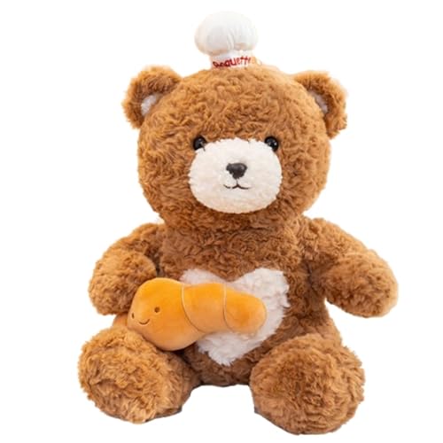 KUKUShining Teddybär Plüschtier, Süße Weiche Stofftiere Puppe Pelzig Kawaii Teddys Plüschtier for Kinder Mädchen Jungen Baby(Horn,40cm/15.7in) von KUKUShining