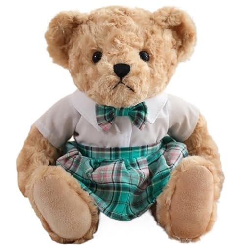 KUKUShining Teddybär Plüschtier, Weich Mit Rock Flauschige Kuscheltiere Plüschkissen Puppen for Babygeschenke Kinder Freundin(Green) von KUKUShining