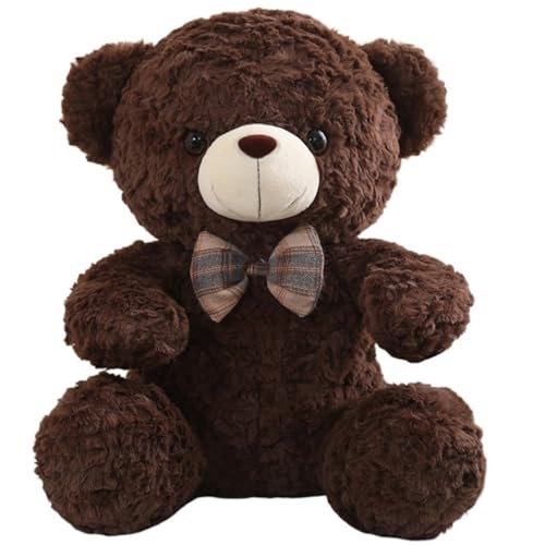 KUKUShining Teddybär Plüschtier, Weich Süß Mit Schleife Stofftierpuppen Kissen for Kinder Geschenk Party Geburtstag Weihnachten(Beige,50cm/19.7in) von KUKUShining