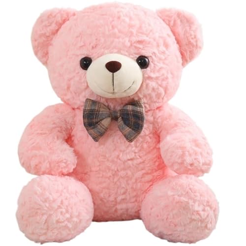 KUKUShining Teddybär Plüschtier, Weich Süß Mit Schleife Stofftierpuppen Kissen for Kinder Geschenk Party Geburtstag Weihnachten(Pink,50cm/19.7in) von KUKUShining