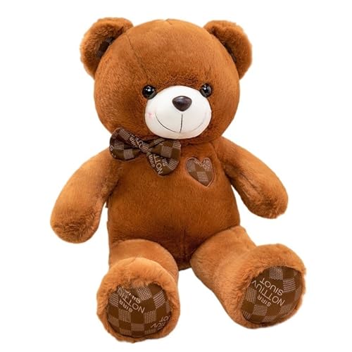 KUKUShining Teddybär Plüschtiere, Kuscheliges Stofftier Mit Schleife Puppe Für Kinder Mädchen Geburtstagsfeier Weihnachtsdekoration(Brown,40cm/15.7in) von KUKUShining