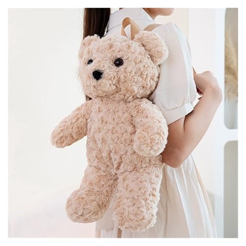 KUKUShining Teddybär Rucksack Plüsch, Süßes Kuscheltier Umarmungskissen Puppe Teddys Tasche Plüsch Spielzeug Geschenk Für Mädchen(Brown) von KUKUShining