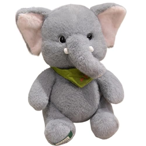 KUKUShining Tieren Plüschtier Mit, Süßer Bär Ausgestopftes Nilpferd Elefant Plüschtier Kuschel Elefant Kissen Als Geschenk for Kinder(Elephant,50cm/19.7in) von KUKUShining