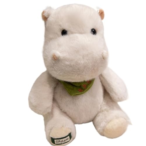 KUKUShining Tieren Plüschtier Mit, Süßer Bär Ausgestopftes Nilpferd Elefant Plüschtier Kuschel Elefant Kissen Als Geschenk for Kinder(Hippo,50cm/19.7in) von KUKUShining