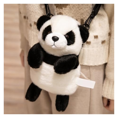 KUKUShining Tiger Rucksack Plüsch, Kuschelig Weiche Stofftiere Puppen Tiger Panda Rucksäcke Puppen Plüschtier Geschenk Für Kinder(Panda) von KUKUShining