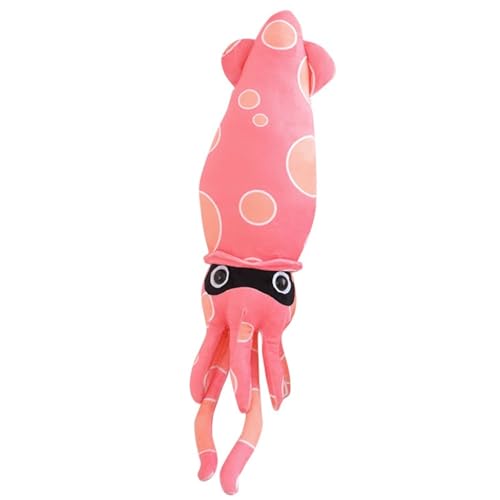 KUKUShining Tintenfisch Plüschtier, Süßes Plüschtier Ausgestopfte Meerestiere Puppen Langes Matschiges Schlafkissen for Geschenke Kinderkissen(Red,76cm/29.92in) von KUKUShining