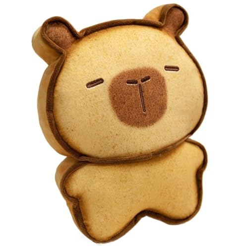 KUKUShining Toast Capybara Plüschtier, Süßes Langes Kuschelkissen Capybara Puppen Weiche Stuhlkissen Plüschspielzeug Geschenke Für Kinder(White,30CM/11.8in) von KUKUShining