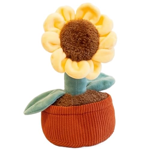 KUKUShining Topfpflanzen Plüschtier, Süßes Blumentopf Dekorationskissen Weiches Flauschiges Plüschtier for Geburtstagsgeschenke for Kinder(Sunflower) von KUKUShining