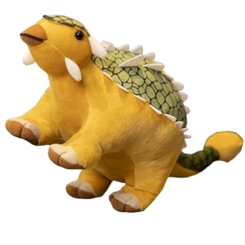 KUKUShining Triceratops Plüschtier, Simulation Kuschelige Stofftier Dinosaurierpuppen Süße Weiche Plüschdekoration for Kinder Jungen Und Mädchen(Ankylosaur) von KUKUShining