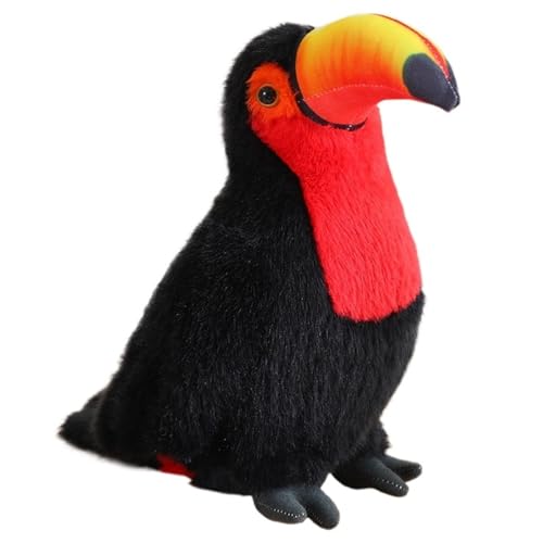 KUKUShining Tukan Plüschtier, Kuschelige Stofftier Puppe Simulation Eines Realistischen Vogel Plüschtiere Für Die Heimdekoration(Red,40cm/15.7in) von KUKUShining
