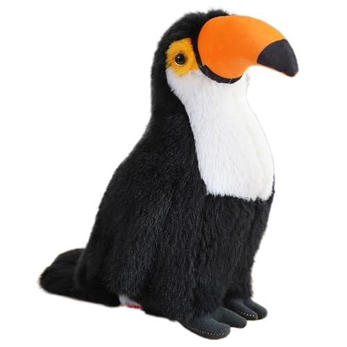 KUKUShining Tukan Plüschtier, Kuschelige Stofftier Puppe Simulation Eines Realistischen Vogel Plüschtiere Für Die Heimdekoration(White,40cm/15.7in) von KUKUShining