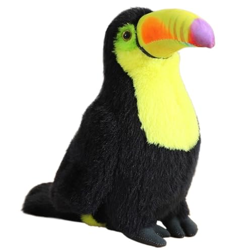 KUKUShining Tukan Plüschtier, Kuschelige Stofftier Puppe Simulation Eines Realistischen Vogel Plüschtiere Für Die Heimdekoration(Yellow,30cm/11.8in) von KUKUShining