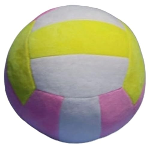 KUKUShining Volleyball Plüsch, Superweiches Rundes Kissen Drinnen Draußen Plüsch Spielzeug Universum Stressbälle Für Kinder Jugendliche(Yellow,20cm/7.8in) von KUKUShining
