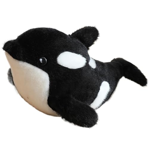 KUKUShining Wal Plüschtier, Weiches Kuscheliges Mit Meerestieren Orca Walen Plüsch Spielzeug Spielbegleiter Geschenk for Kinder(Black) von KUKUShining