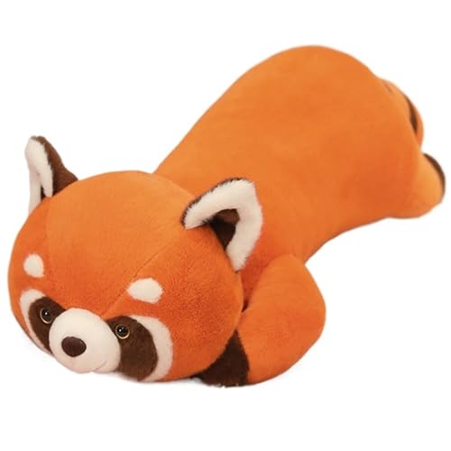 KUKUShining Waschbär Plüschtier, Süßes Kuscheltier Kuschelkissen Puppe Weiches Kissen Plüschtier for Kuscheln Nickerchen Zimmerdekoration(Orange,90cm/35.4in) von KUKUShining