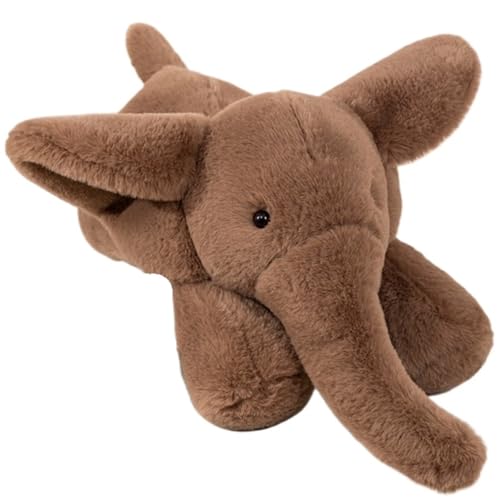 KUKUShining Weiches Elefanten Plüschtier, Kuscheliges Stofftier Plüschpuppen Bettdekoration Kissen for Babys Kinder Jungen Mädchen Liebhaber(Brown,45cm/17.7in) von KUKUShining