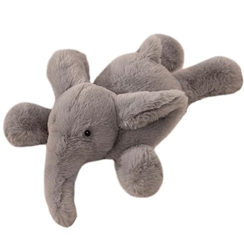 KUKUShining Weiches Elefanten Plüschtier, Kuscheliges Stofftier Plüschpuppen Bettdekoration Kissen for Babys Kinder Jungen Mädchen Liebhaber(Gray,45cm/17.7in) von KUKUShining