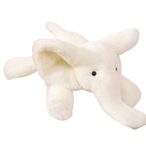 KUKUShining Weiches Elefanten Plüschtier, Kuscheliges Stofftier Plüschpuppen Bettdekoration Kissen for Babys Kinder Jungen Mädchen Liebhaber(White,60cm/23.6in) von KUKUShining