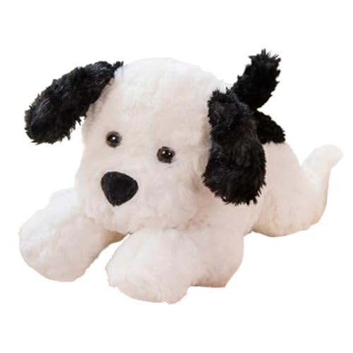 KUKUShining Weiches Hunde Plüschtier, Kuscheliger Liegender Spaß Lebensechter Ausgestopfter Brauner Welpe Geschenke for Valentinstag Festival(Black,40cm/15.7in) von KUKUShining