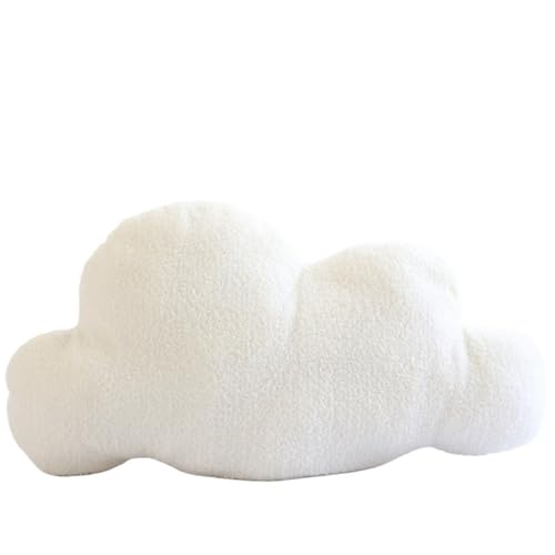 KUKUShining Weiches Wolken Wurfkissen Aus Plüsch, Süßes Dekoratives Plüschkissen for Sofa Lesen Wohnzimmer Heimdekoration(White,60cm/23.62in) von KUKUShining