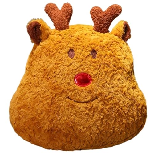 KUKUShining Weihnachts Plüsch, Süßes Ausgestopftes Weihnachtsmann Umarmungskissen Elch Puppe Weihnachtsbaum Plüschtier Spielzeug for Die Festdekoration(Elk) von KUKUShining