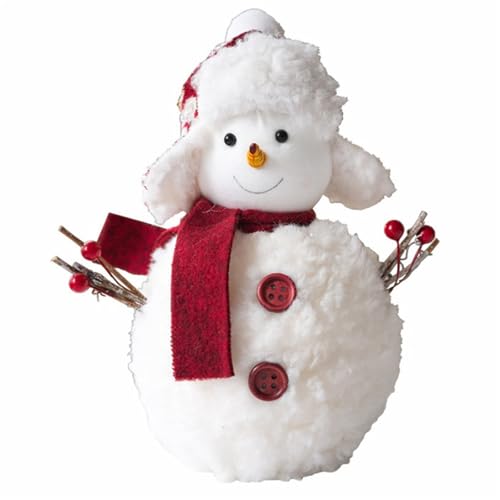 KUKUShining Weihnachts Schneemann Plüschtier, Weiche Stofftierpuppe Mit Zubehör Süße Kawaii Plüschtiere for Mädchen Und Jungen Geschenk(20cm/7.8in) von KUKUShining
