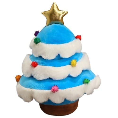 KUKUShining Weihnachtsbaum Plüsch, Kuschelige Stoffpuppen Mit Stern Weihnachtsplüschtier Wurfkissen Kreatives Party Deko Geschenk(Blue,35cm/13.8in) von KUKUShining