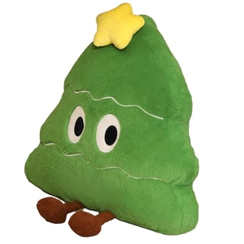 KUKUShining Weihnachtsbaum Plüschkissen, Süße Stoffpuppen Kissen Dekoration Überwurf Plüschtiere for Wohnzimmer Bank Kinder(Green) von KUKUShining