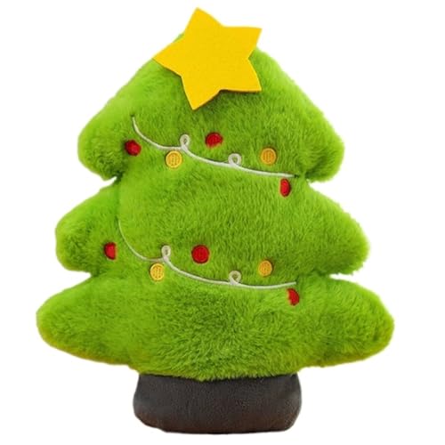 KUKUShining Weihnachtsmann Plüschtier, Süßes Rehkitz Stofftier Schneemann Puppe Weihnachtsbaum Rotes Haus Plüschtiere (Christmas Tree) von KUKUShining