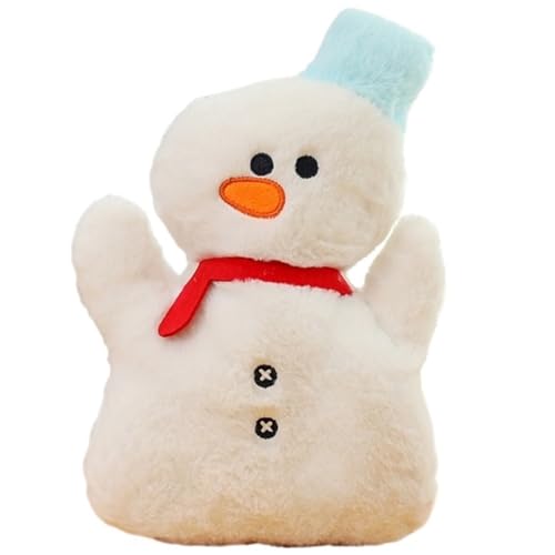 KUKUShining Weihnachtsmann Plüschtier, Süßes Rehkitz Stofftier Schneemann Puppe Weihnachtsbaum Rotes Haus Plüschtiere (Snowman B) von KUKUShining