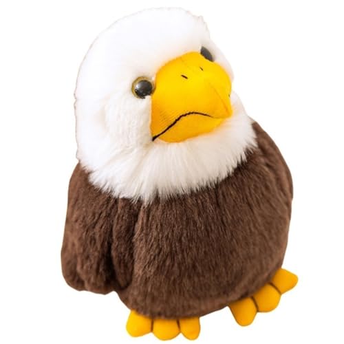 KUKUShining Weißkopfseeadler Plüschtier, Weicher Kuscheliger Wildvogel Ausgestopfter Vogel Buntes Tierplüschtier Als Geschenk for Kinder Heim Und von KUKUShining