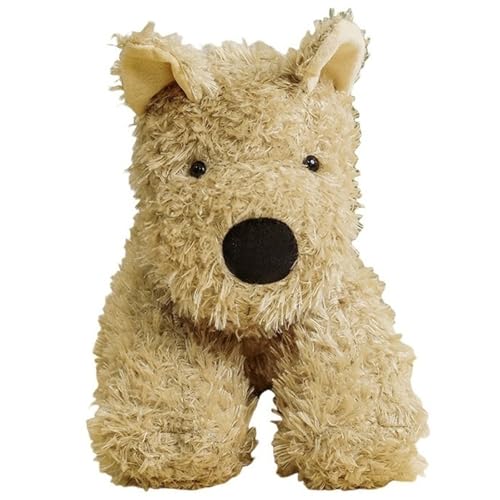 KUKUShining West Highland Dog Plüsch, Weiche Kuschelige Stofftier Puppe Realistischer Flauschiger Welpe Plüschspielzeug Geschenke Für Kinder(Brown,40cm/15.7in) von KUKUShining