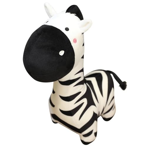 KUKUShining Zebra Kuscheltier, Weiß Schwarz Plüschtier Ausgestopftes Weiches Plüsch Spielzeug Gestreifte Freund Plüschfigur Kuschelige Puppen(40cm/15.75in) von KUKUShining