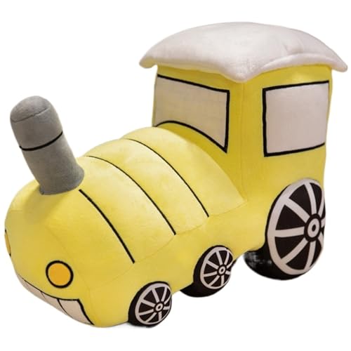 KUKUShining Züge Plüschtier, Cartoon Gefülltes Weiches Kissen Niedliche Kreativ Geformte Plüschtiere for Kinder Kissen Geburtstagsgeschenke(Yellow,40cm/15.7in) von KUKUShining