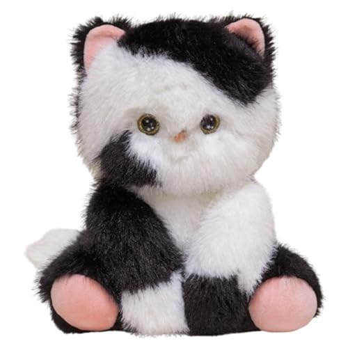 Katze Kuscheltier, Weiches Plüschtier Kuscheliges Stofftier Kätzchen Plüsch Spielzeug Cartoon Kissen Zum Umarmen Entspannen Für Kinder(Pink) von KUKUShining
