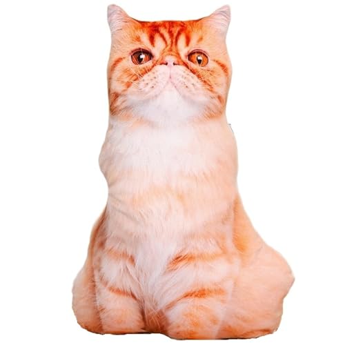 Katze Kuscheltier, Weiches Stofftier Zierkissen Plüschtier Süße Dekokissen Kopfkissen Kätzchen Plüsch Spielzeug Für Kinder(Garfieldcat) von KUKUShining