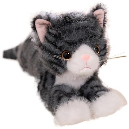 Katze Plüschtier, Weiches Kuscheltier Süßes Kuschelkatze Stofftier Puppe Katzen Plüsch Spielzeug Umarmungskissen Für Kinder(Blue,40cm/15.75in) von KUKUShining
