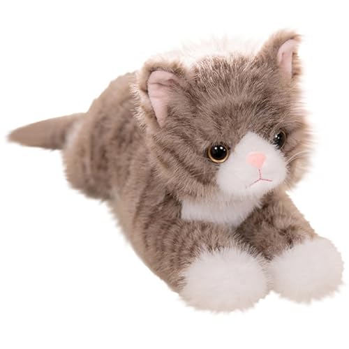 Katze Plüschtier, Weiches Kuscheltier Süßes Kuschelkatze Stofftier Puppe Katzen Plüsch Spielzeug Umarmungskissen Für Kinder(Gray,50cm/19.8in) von KUKUShining