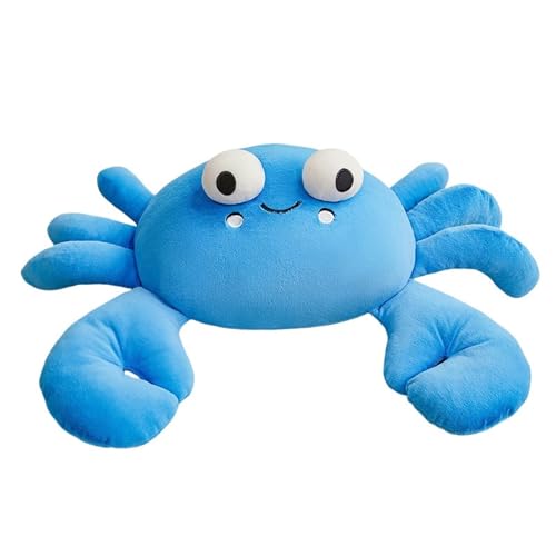 Krabben Plüschkissen, Weiches Kuscheliges Stofftier Meerestier Puppe Flauschiges Plüschtier for Kinder Geburtstagsgeschenk(Blue,70cm/27.6in) von KUKUShining