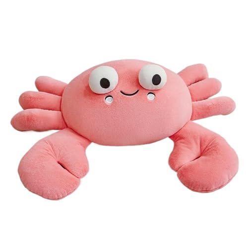 Krabben Plüschkissen, Weiches Kuscheliges Stofftier Meerestier Puppe Flauschiges Plüschtier for Kinder Geburtstagsgeschenk(Pink,70cm/27.6in) von KUKUShining