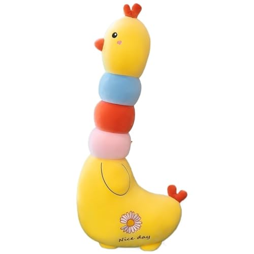 Küken Plüsch Kissen, Kuscheltier Langes Hühner Weiche Stofftier Körperkissen Puppe Süßes Plüschtier for Kinder Erwachsene(80cm/31.5in) von KUKUShining